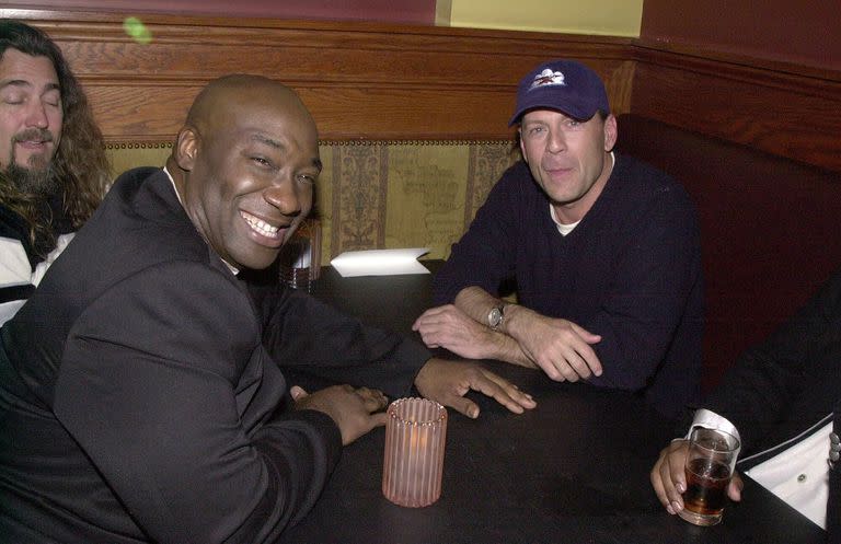 Michael Clarke Duncan con Bruce Willis, con quien trabajó en Armageddon