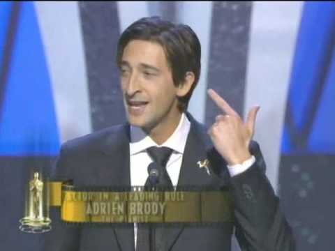 2003: When Adrien Brody passionately kissed Halle Berry after winning an Oscar.