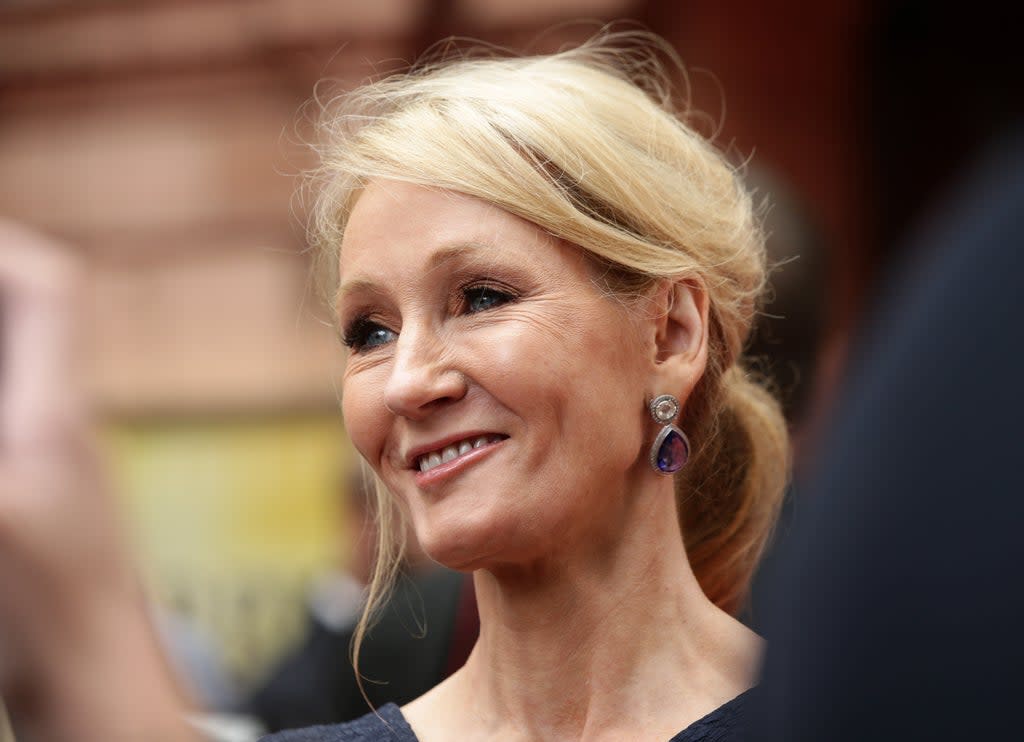 JK Rowling has joked she will have champagne and cheese on toast for the 25th anniversary of Harry Potter (Yui Mok/PA) (PA Archive)