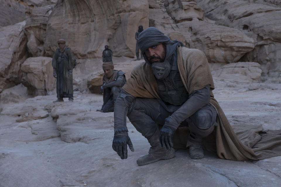 Javier Bardem in a still from Denis Villeneuve's adaptation of Frank Herbert's Dune. (Warner Bros.)