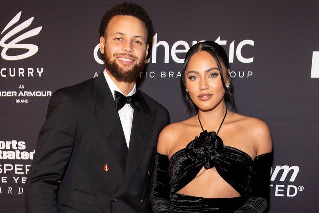 <p>Miikka Skaffari/Getty</p> Steph and Ayesha Curry arrive at 2022 Sports Illustrated Sportsperson Of The Year Awards in December 2022