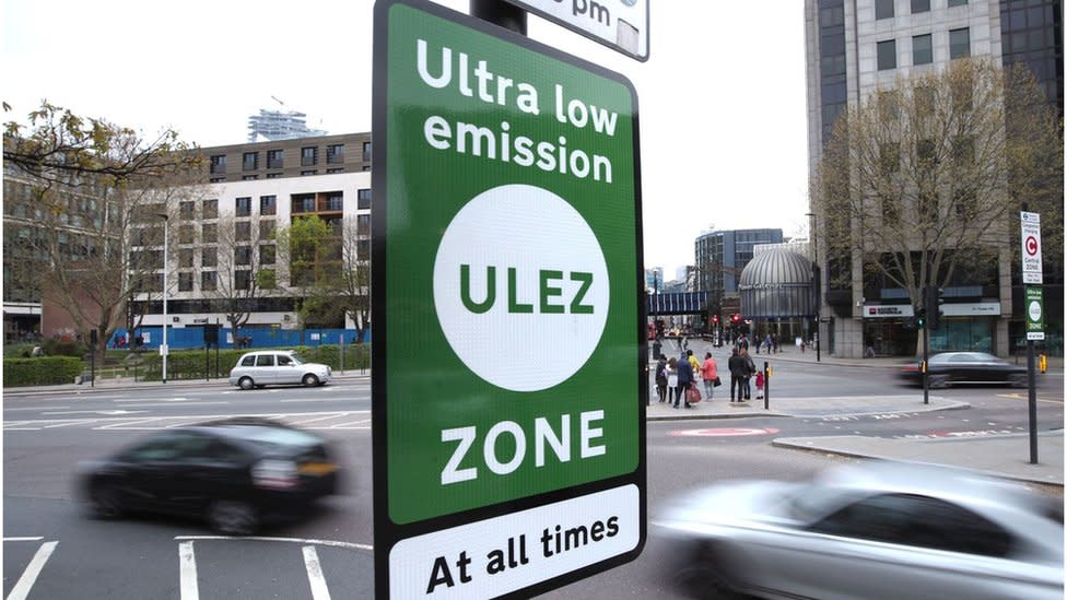 Ulez sign in London