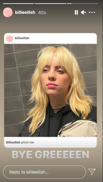 billie eilish blonde