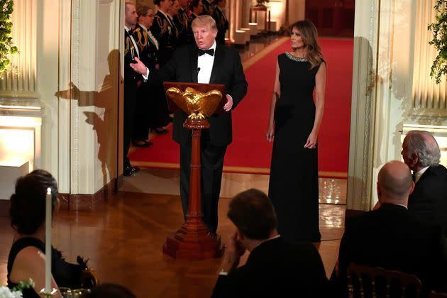 <p>Donald et Melania Trump à la Maison-Blanche, le 9 février 2020.</p>