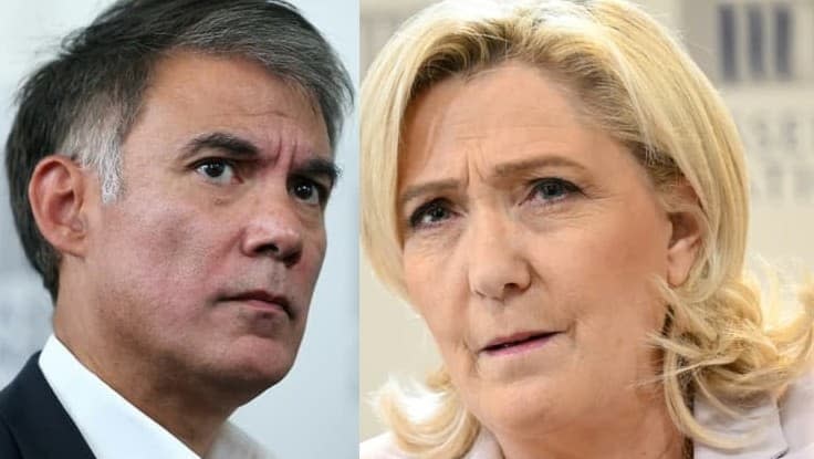 Olivier Faure et Marine Le Pen - BFMTV