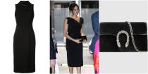 <p>For a night at the Commonweath women's empowerment reception, the 36-year-old wore a £266 ‘Jackie O’ dress from <a rel="nofollow noopener" href="https://www.farfetch.com/uk/shopping/women/black-halo-jackie-o-dress-item-12653496.aspx?storeid=9423&size=21&pid=googleadwords_int&af_channel=Search&c=629762120&af_c_id=629762120&af_siteid=&af_keywords=pla-381862307486&af_adset_id=51529112772&af_ad_id=217936171101&is_retargeting=true&gclid=EAIaIQobChMIxvzalrDI2gIVREAbCh1-7gCkEAQYASABEgLeJPD_BwE" target="_blank" data-ylk="slk:Black Halo;elm:context_link;itc:0;sec:content-canvas" class="link ">Black Halo</a>, inspired by the former First Lady, teamed with a pair of £895 18ct white gold and diamond earrings from one of her favourite Canadian jewellery brands, <a rel="nofollow noopener" href="https://www.maisonbirks.com/" target="_blank" data-ylk="slk:Birks;elm:context_link;itc:0;sec:content-canvas" class="link ">Birks</a>.</p><p>The fitted LBD featured an asymmetrical neckline and was cinched at the waist with a leather belt and was accessorised with a Gucci black velvet mini <a rel="nofollow noopener" href="https://www.gucci.com/uk/en_gb/pr/women/handbags/womens-mini-bags/dionysus-velvet-super-mini-bag-p-476432K4DNN8176?utm_source=Linkshare_UK&utm_medium=affiliates&utm_campaign=110002525229315319332345300670&utm_content=15&utm_term=gcdL%2FATRVoE&siteID=gcdL_ATRVoE-vSMf0ki8G6slGDDnkY5xaA&PublisherSID=2523611&PubName=Lyst" target="_blank" data-ylk="slk:Dionysus bag;elm:context_link;itc:0;sec:content-canvas" class="link ">Dionysus bag</a>.</p>