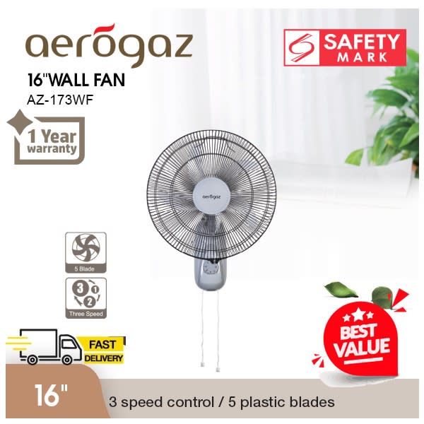 Aerogaz AZ-173WF 16 inch Wall Fan. (Photo: Shopee SG)