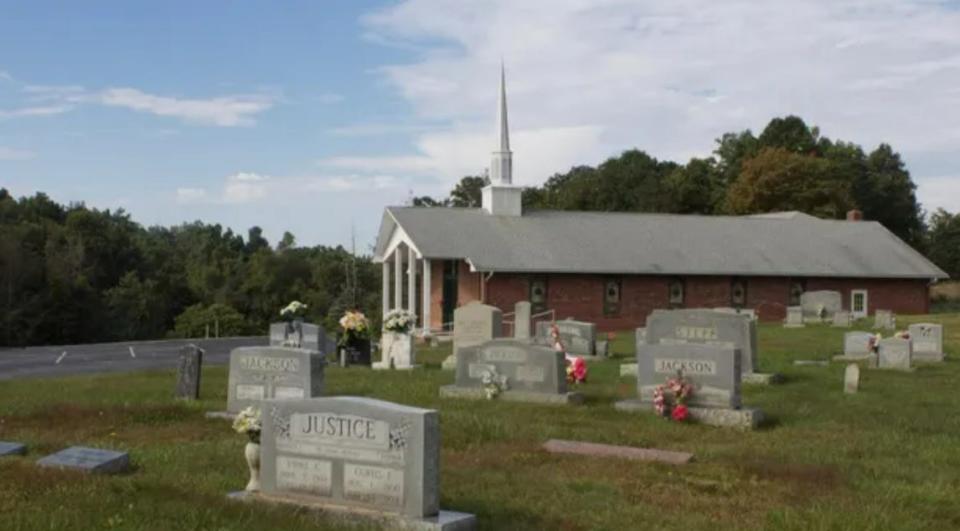 A file photo of Mountain Home Baptist Church in Ednevyille, which was the site of the triple murder committed by Michael Leslie Rainey in April 1988.