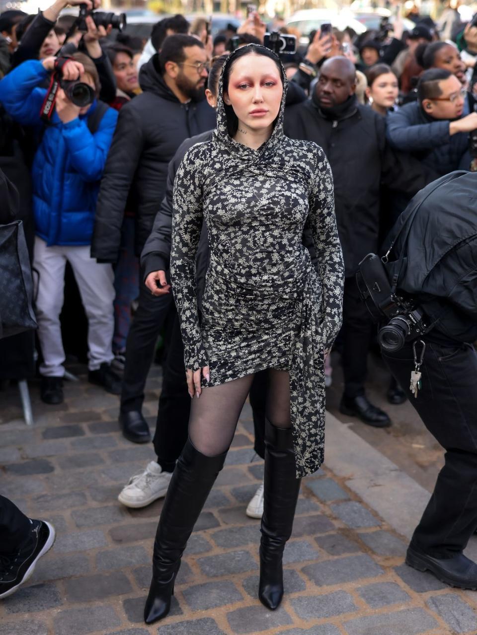 paris, france march 02 noah cyrus attends the off white womenswear fall winter 2023 2024 show as part of paris fashion week on march 02, 2023 in paris, france photo by arnold jerockigetty images