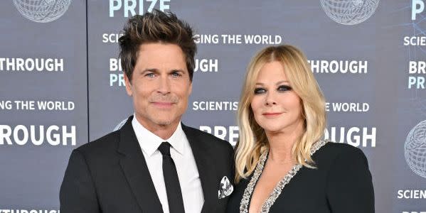 los angeles, california april 15 rob lowe and sheryl berkoff attend the 9th annual breakthrough prize ceremony at academy museum of motion pictures on april 15, 2023 in los angeles, california photo by axellebauer griffinfilmmagic