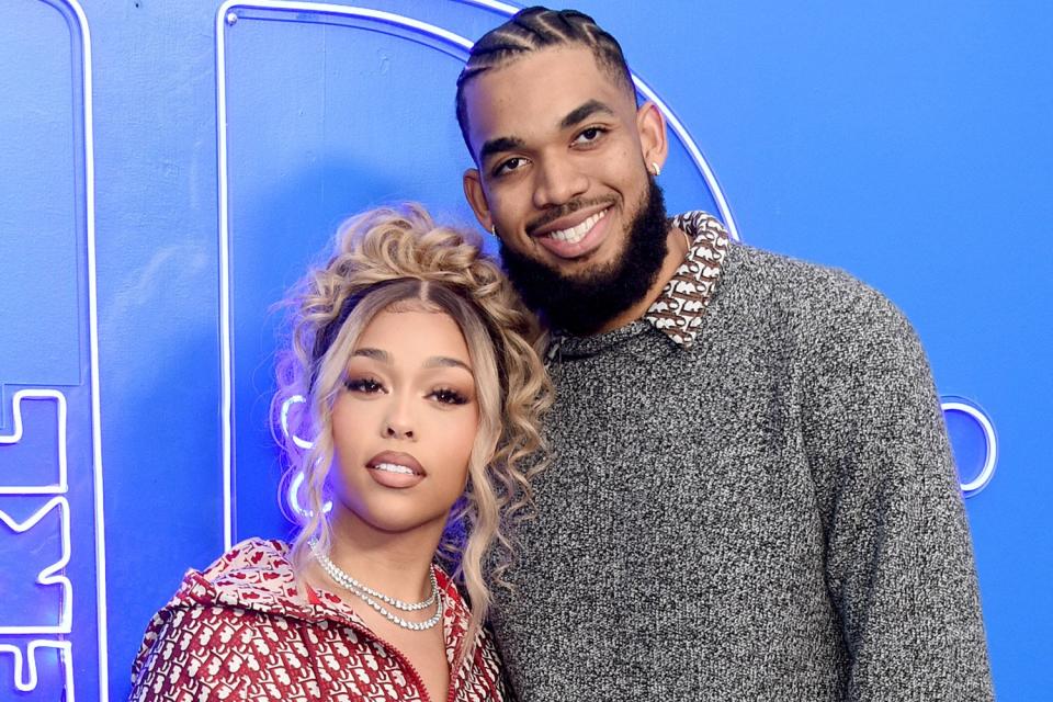 LOS ANGELES, CALIFORNIA - MAY 19: Jordyn Woods and Karl-Anthony Towns attend the Dior Men's Spring/Summer 2023 Collection on May 19, 2022 in Los Angeles, California. (Photo by Gregg DeGuire/FilmMagic)