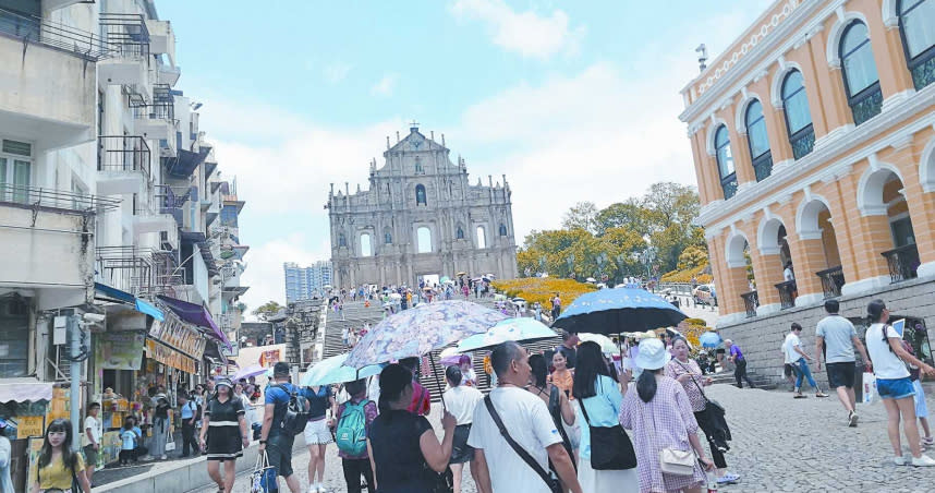 澳門富冠全大陸，資料圖片為澳門大三巴景點。（圖／中新社）