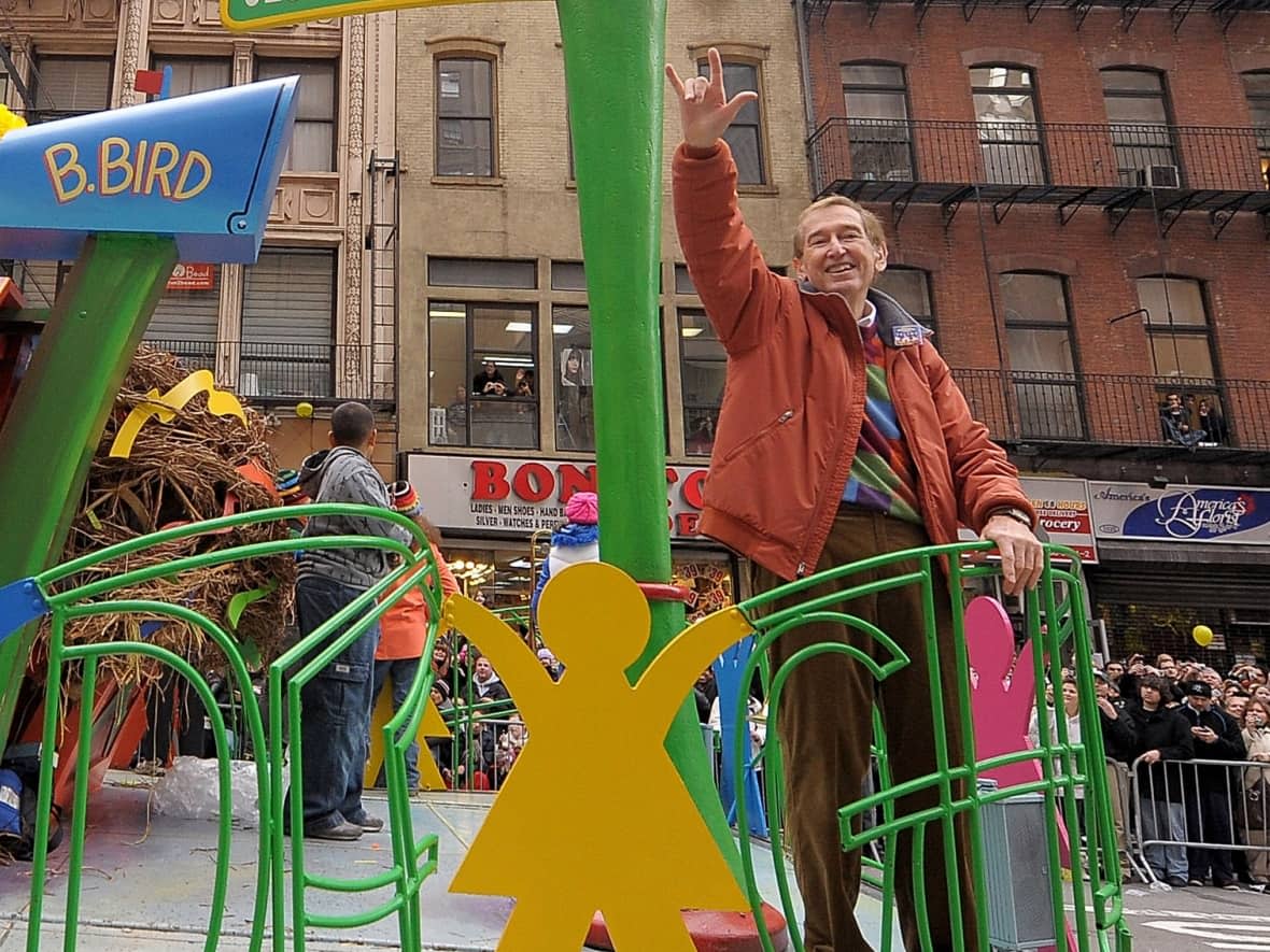 Sesame Street's Bob McGrath waves to the crowd while riding on a float during the Macy's Thanksgiving Day parade in Manhattan on Nov. 26, 2009 in New York City.  (Getty Images - image credit)