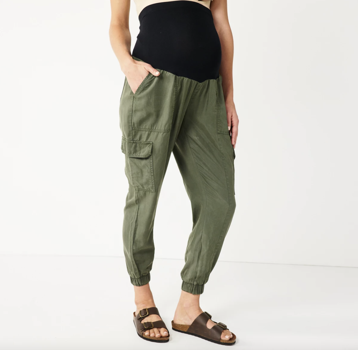 Maternity Sonoma Goods For Life® Over-the-Belly Twill Jogger Pants