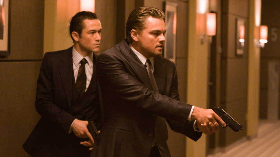Joseph Gordon-Levitt and Leonardo DiCaprio in "Inception"