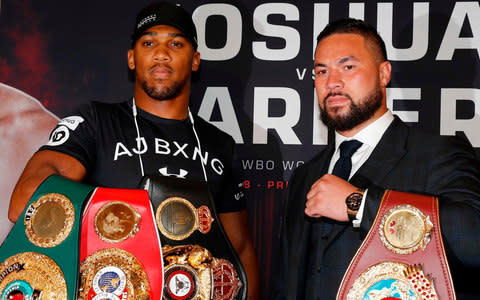 Anthony Joshua and Joseph Parker - Anthony Joshua confident he can keep crown as 'king of the jungle' in toughest match-up yet against Joseph Parker - Credit: Getty Images