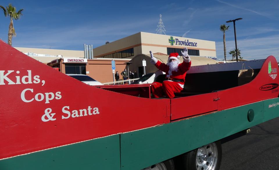 The 2nd annual Inland Empire Holiday Cheer caravan included Santa Claus and multiple law enforcement agencies visiting hospitals across the IE and High Desert.