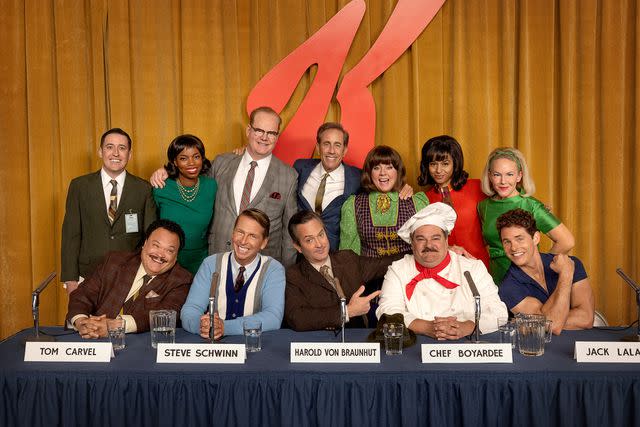 <p>John P. Johnson / Netflix</p> (Top L to R) Will Allen, Sasheer Zamata, Jim Gaffigan, Jerry Seinfeld, Melissa McCarthy, Sarah Cooper, Rachael Harris; (Bottom L to R) Adrian Martinez, Jack McBrayer, Thomas Lennon, Bobby Moynihan, and James Marsden in 'Unfrosted'