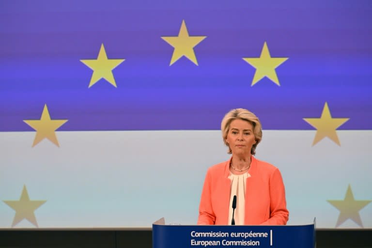 La presidenta de la Comisión Europea, Ursula von der Leyen, habla sobre el futuro de la competitividad europea, el 9 de septiembre de 2024 en Bruselas (Nicolas Tucat)