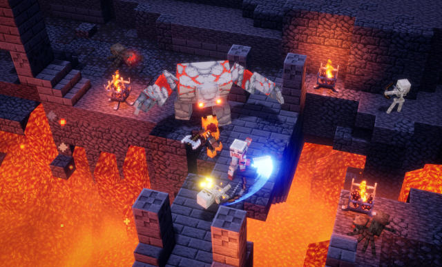 Minecraft Dungeonsレビュー 癖になるマイクラ世界のハクスラ 覇権co Opゲームの有望株 Engadget 日本版