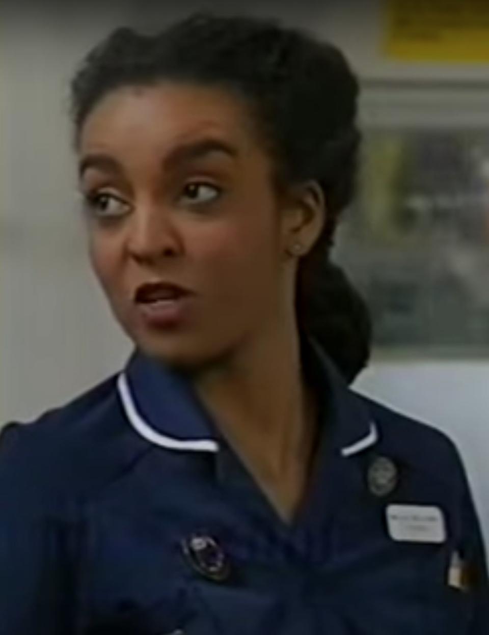 Adjoa Andoh as Beth in the theme song sequence of the BBC's "Health & Efficiency"