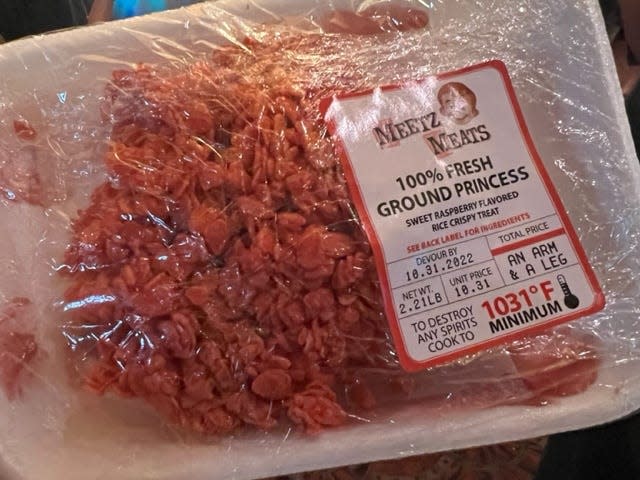 Crispy rice treats served up as ground princess meat are among event-exclusive snacks at Universal Orlando's Halloween Horror Nights.