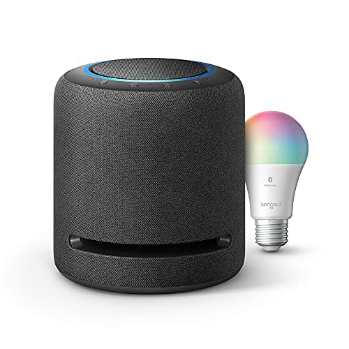 Echo Studio – High-fidelity smart speaker with Sengled Bluetooth Color bulb – Alexa smart home…