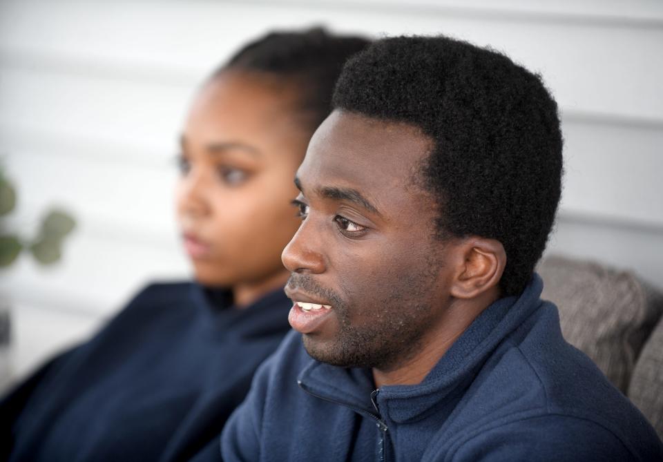 Nestor Nshimiye, a Duke University freshman who was home from school, talks about his father, Eric Nshimiye. The elder Nshimiye, was arrested last month, accused of raping and killing innocents in his homeland of Rwanda in 1994.