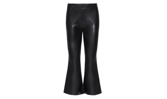 Pixie Market Black Leather Crop Flared Pants