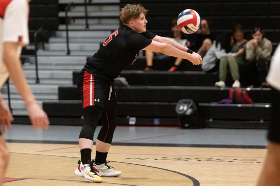 Durfee’s Mack Reed connects with the ball during a recent game against Brockton.