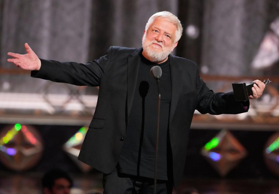 Simon Russell Beale accepting his award (Charles Sykes/Invision/AP)