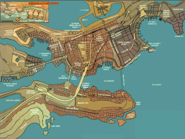 Gotham City is actually in South Jersey and this map proves it