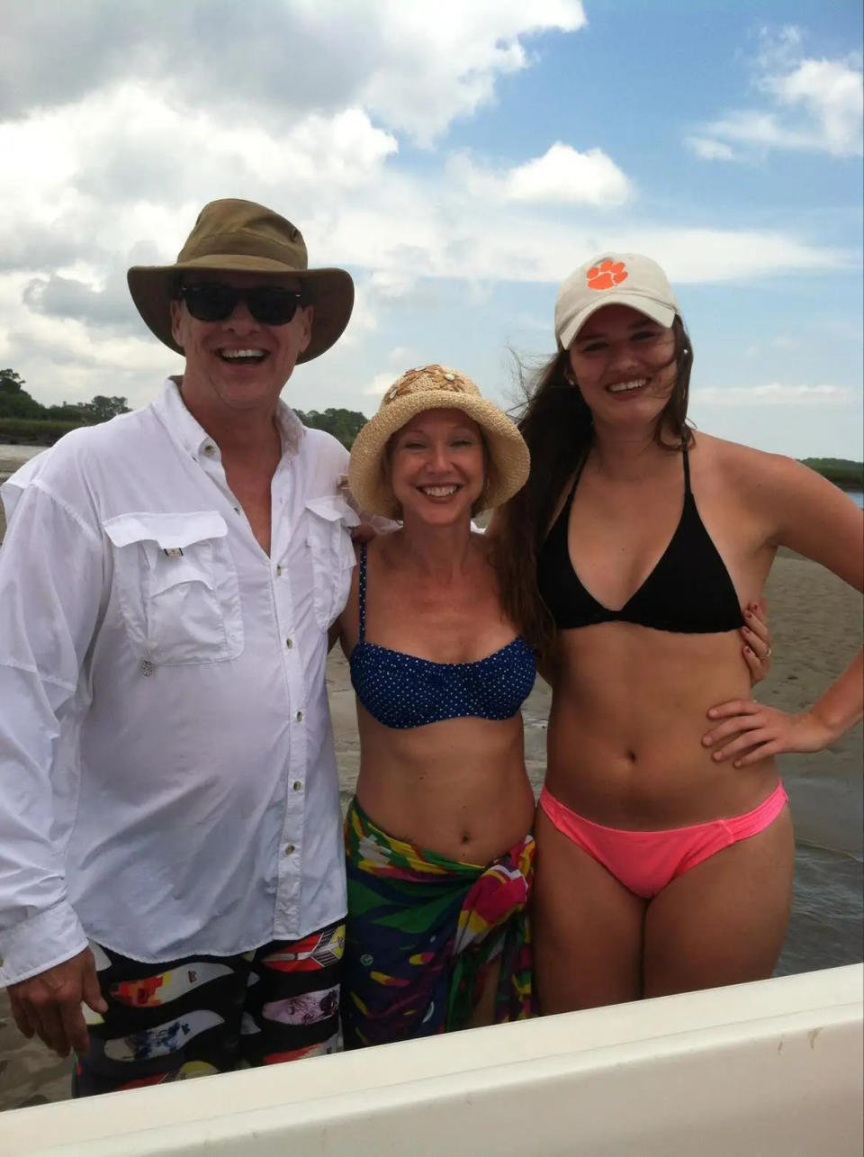 Edmond Bradley Solomon III (left) was with his wife, Mimi (center), when he went missing, his daughter< Savannah Miller (right) said.