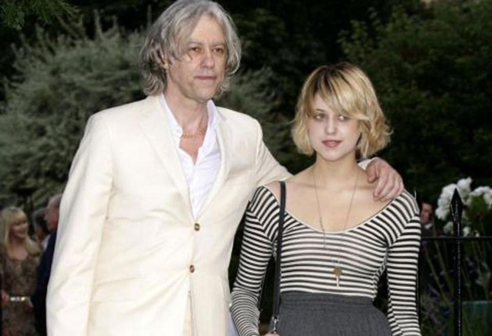 Peaches Geldof with father Bob (PA)