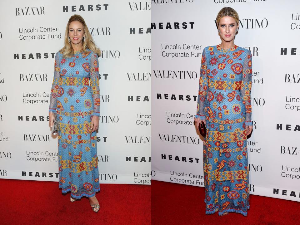 Dee Ocleppo Hilfiger and Nicky Hilton Rothschild in Valentino