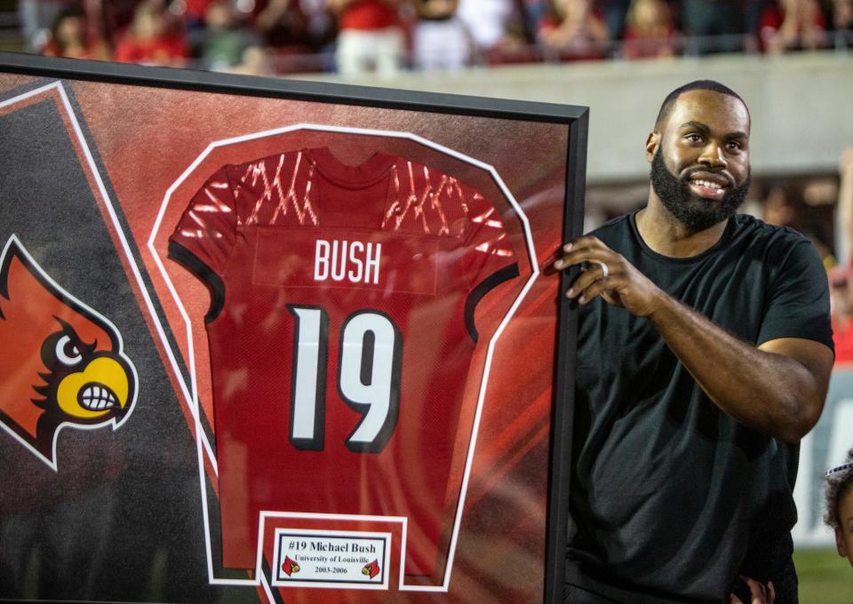 Louisville great Michael Bush was injured during the 2006 Governor's Cup.