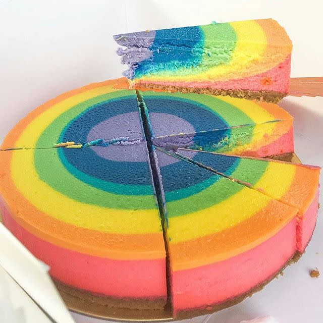 8) Rainbow Cheesecake