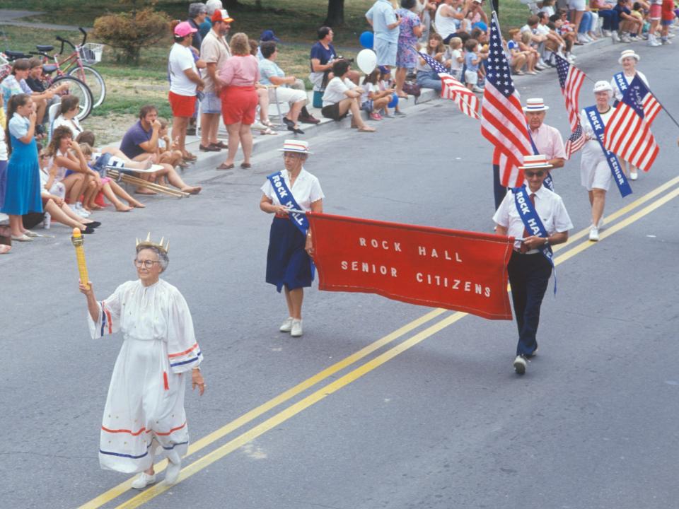 Rock Hall Senior Citizens, Maryland, July 4, 1991.