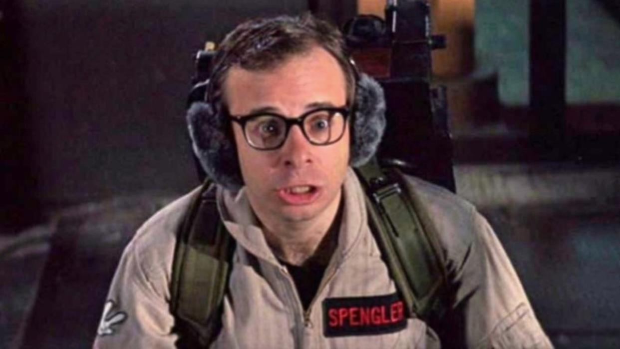 Rick Moranis as Ghostbusters' Louis Tully (Credit: Columbia Pictures)