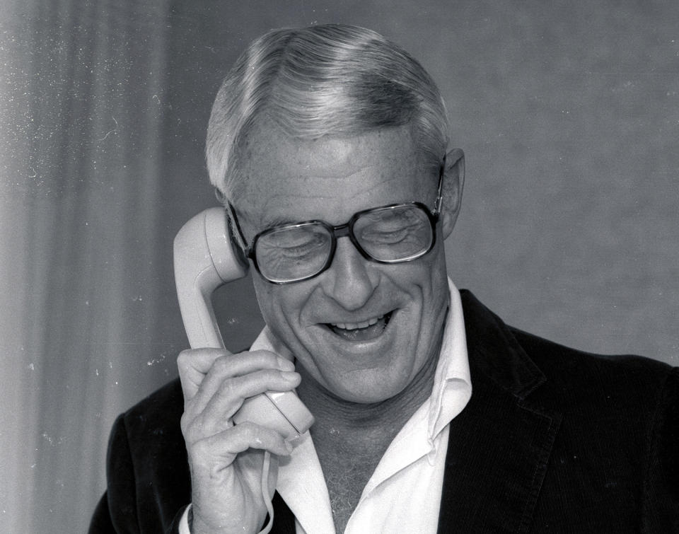 <p>Grant Tinker, the former executive and later CEO of NBC, is credited with changing America’s television viewing habits by producing and promoting sitcoms like the Mary Tyler Moore Show. He died at 90 on November 28. — Pictured) Grant Tinker photographed in his office in Los Angeles, California in 1983. (Photo by Bob Riha Jr/WireImage) </p>