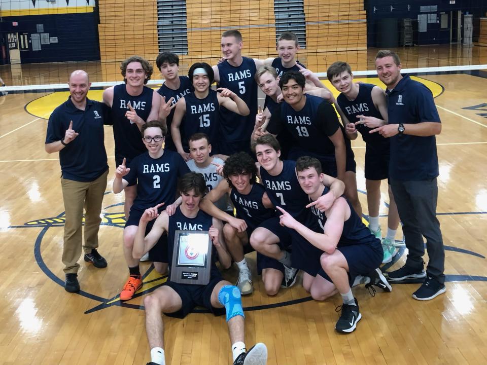 Randolph defeated Jefferson, 25-21, 25-13, to win the inaugural Northwest Jersey Athletic Conference boys volleyball title on May 21, 2022.
