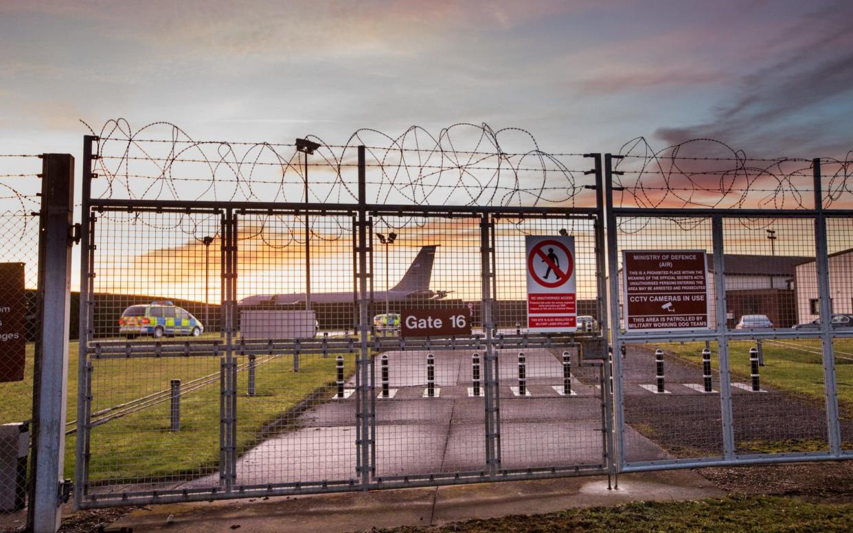 RAF Mildenhall was placed on lockdown after the security scare - GEOFF ROBINSON PHOTOGRAPHY