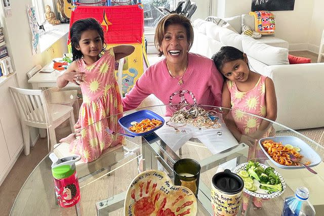 <p>Hoda Kotb/Instagram</p> Hoda Kobt (center) poses with her daughters