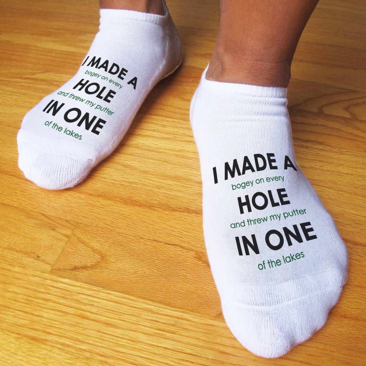 Humorous Novelty Socks for the Golfer