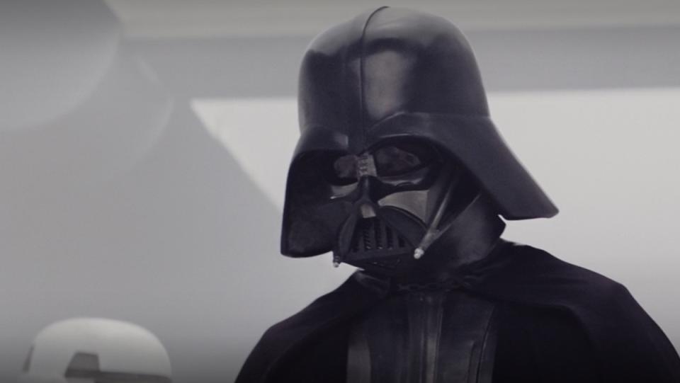 Darth Vader's first appearance in Star Wars, from A New Hope