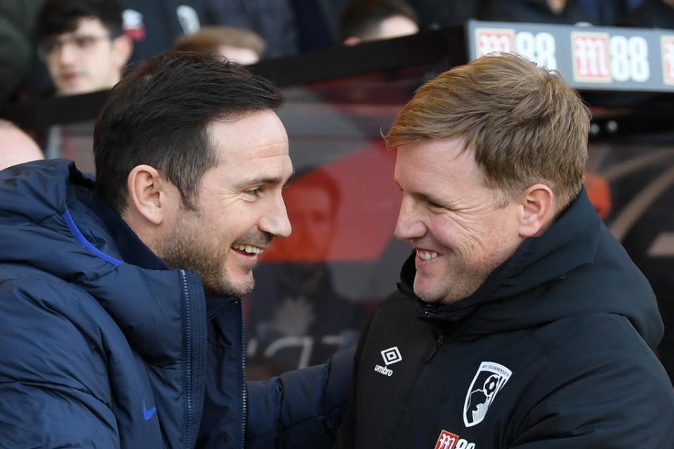 Could either Frank Lampard or Eddie Howe succeed Steve Bruce at Newcastle?  (Chelsea FC via Getty Images)