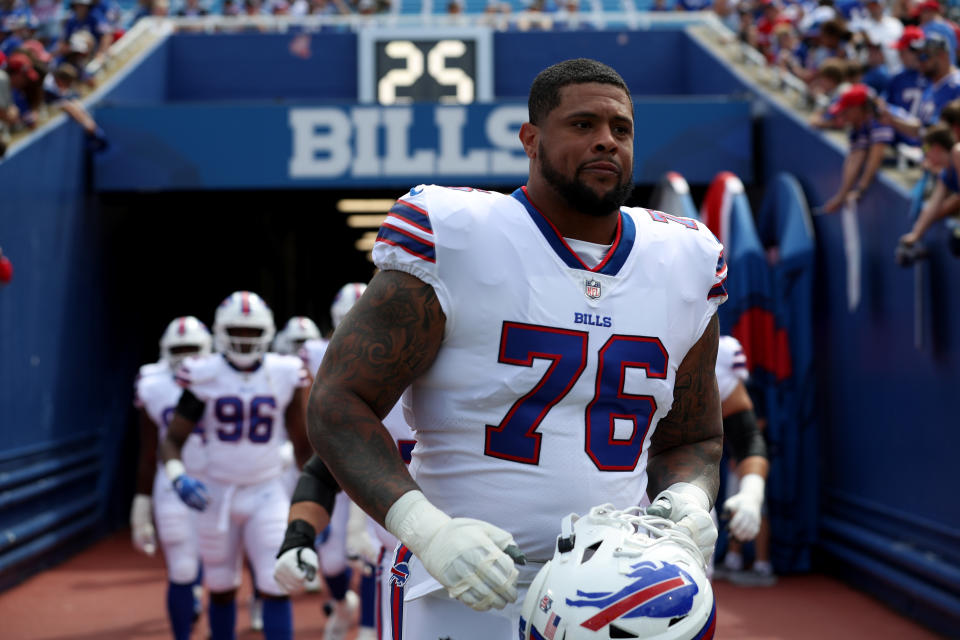 Rodger Saffold #76 of the Buffalo Bills (Photo by Bryan M. Bennett/Getty Images)