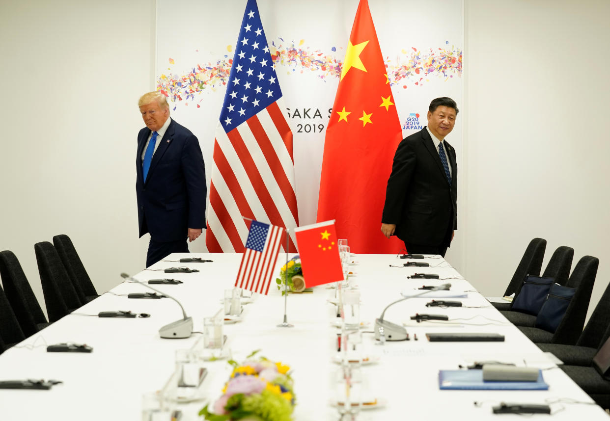El presidente de los Estados Unidos, Donald Trump, asiste a una reunión bilateral con el presidente de China, Xi Jinping, durante la cumbre de líderes del G20 en Osaka, Japón, el 29 de junio de 2019. REUTERS / Kevin Lamarque