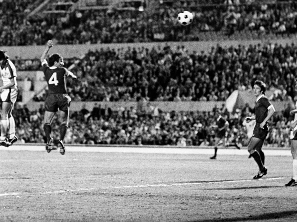 Tommy Smith, St John's ex-teammate, scored with a header in the 1977 European Cup final against Borussia Moenchengladbach (Getty)