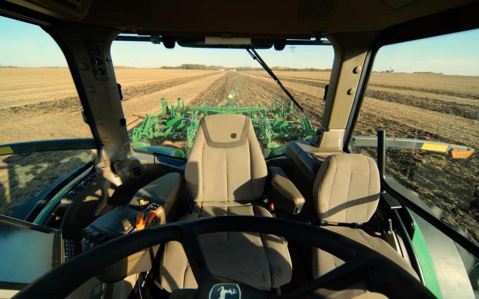 The interior of John Deere's autonomous tractor